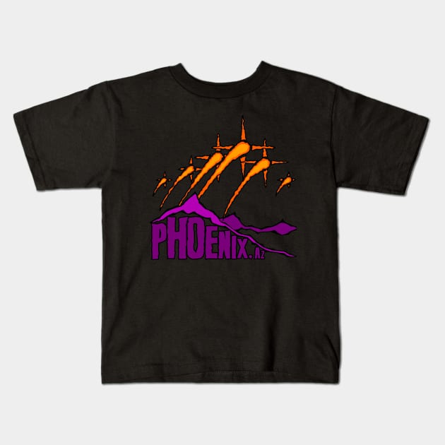 The Phoenix Lights - Modern Lore Kids T-Shirt by Dugg the Skull